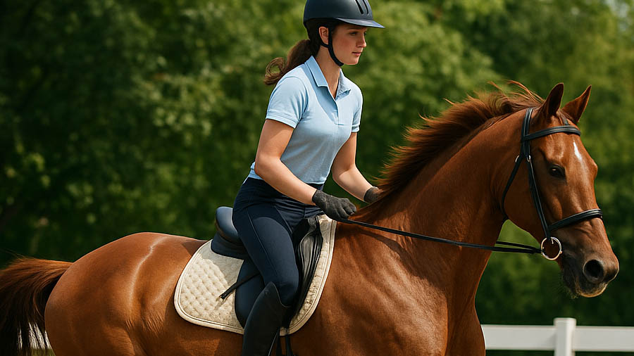 Abstract horse outline over soft blue gradient